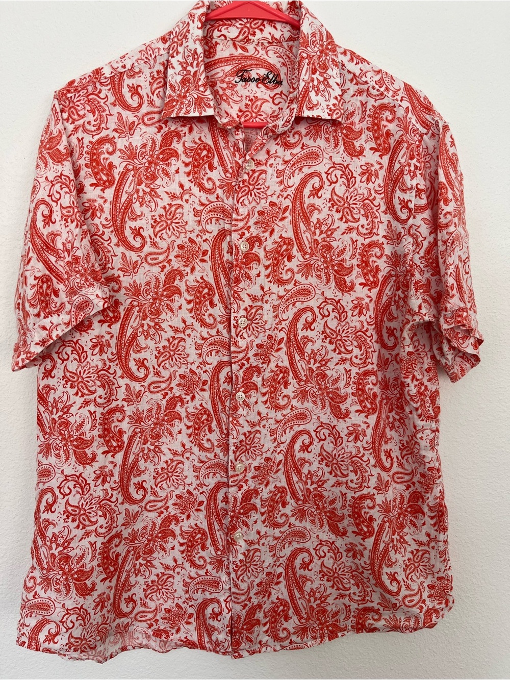 Tasso Elba Shirt Mens Linen Cotton